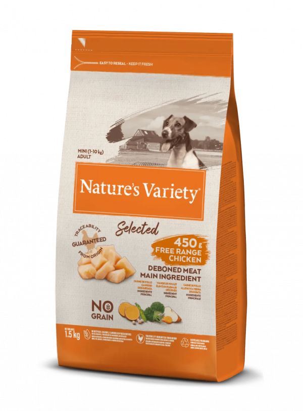 NATURE´S VARIETY SELECTED MINI POLLO CAMPERO NO GRAIN 1.5KG